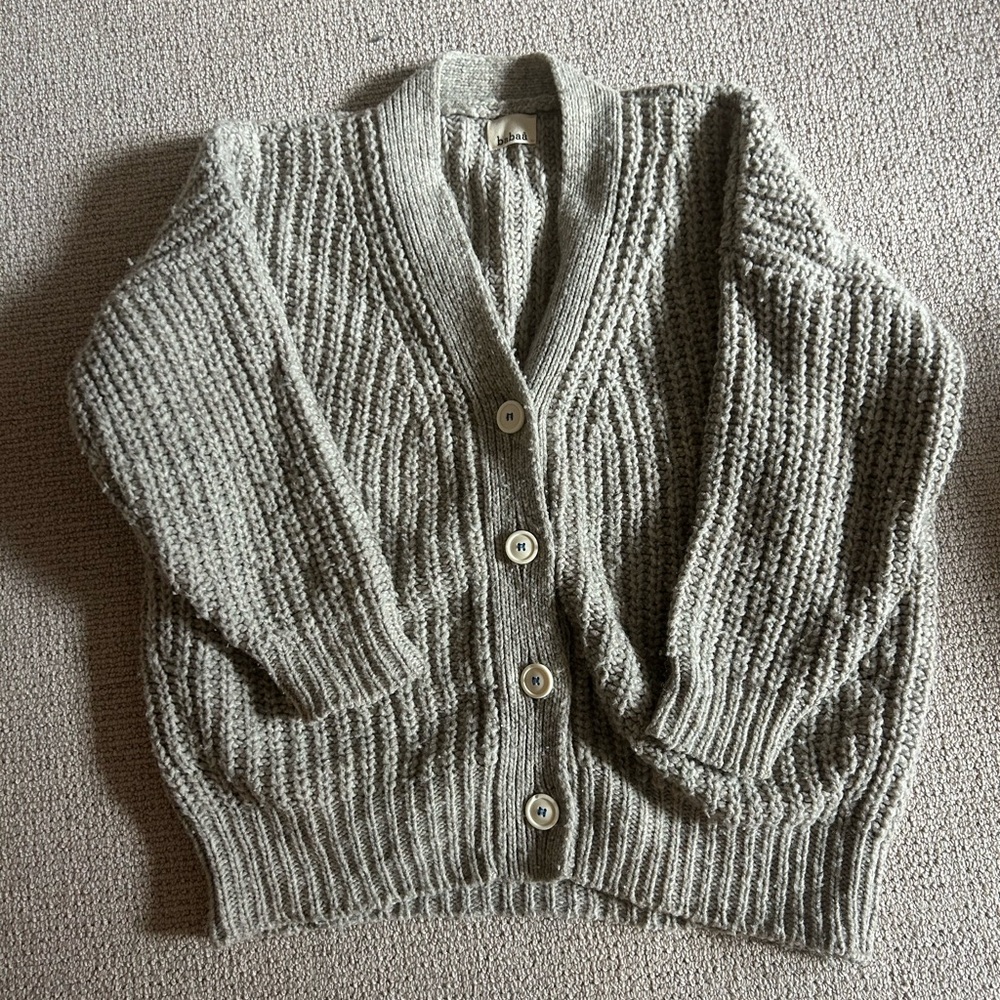 Babaa no19 Mist Wool Cardigan Sweater